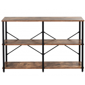 Industrial Console Table Rustic Shelving Unit Vintage Storage Sideboard Hallway Furniture - Image 5