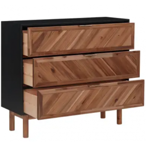 Rustic Chest Drawers Wooden Storage Sideboard Vintage Industrial Style Cabinet Unit - Image 4