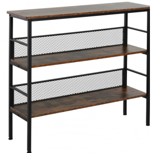 Industrial Console Table Hallway Rustic Shelving Bookcase Unit Vintage Storage Sideboard - Image 6