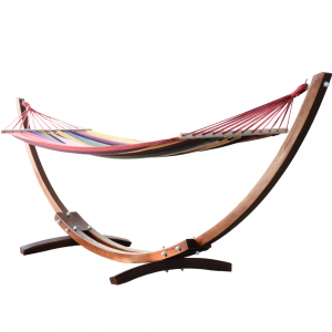 Wooden Garden Hammock Patio Swing Bench Sun Lounger Day Bed Bench Lawn Furniture - Image 5
