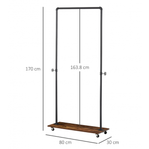 Industrial Clothes Rail Rustic Open Wardrobe - Image 2