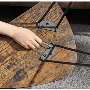 Industrial Nest Tables Set 2 Vintage Side End Coffee Rustic Metal Hairpin Legs - Image 5