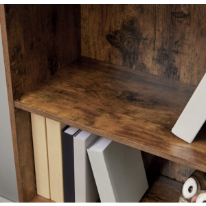 Retro Storage Bookcase Rustic Display Cabinet Vintage Mid Century Modern Shelf Unit - Image 4