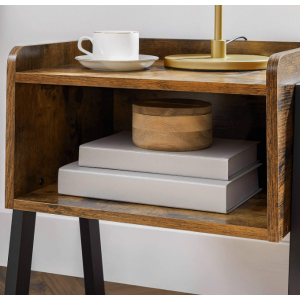 Industrial Bedside Table Vintage Retro Nightstand Rustic Metal End Cabinet Unit - Image 4