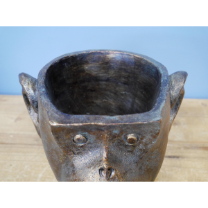 Resin Plant Pot Monkey Head Flower Vase Vintage Style Home Art Decor Planter - Image 2
