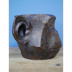 Monkey Head Vase Flower Pot Planter - Image 4