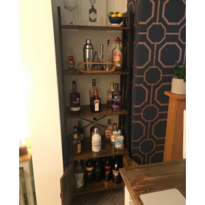 Industrial Ladder Shelf Vintage Retro Furniture Rustic Metal Bookcase Cabinet - Image 6
