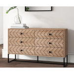 Industrial Storage Sideboard Vintage Hallway Console Table Metal Retro Chest Drawers