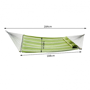Large Garden Hammock 2 Seater Sun Day Bed Outdoor Swing Patio Porch Pillow Bench - Image 4