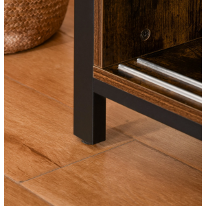 Industrial TV Stand Rustic Metal Storage Media Cabinet Vintage Cupboard Door Unit - Image 4