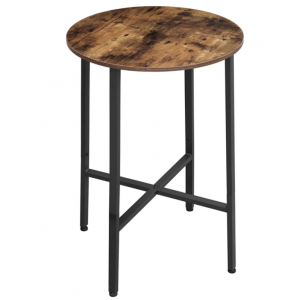 Industrial Bar Table Rustic Metal Tall Round Stand - Image 2
