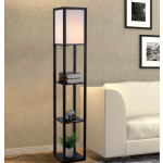 Tall Floor Lamp Modern Room Light Free Standing Shelf Tier Bookcase Display Unit