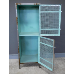 Tall Industrial Cabinet Rustic Metal Cupboard - Image 3