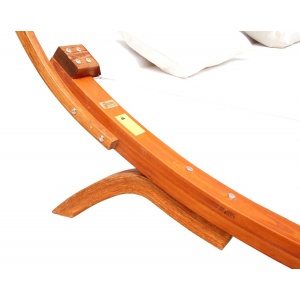 Wooden Sun Lounger Large Garden 2 Seater Patio Day Bed Canopy Furniture - Image 3