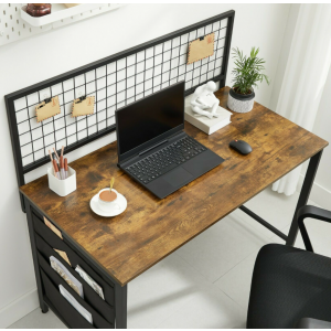 Industrial Computer Desk Rustic Writing Table - Image 2