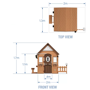 Wooden Wendy House Children Garden Playhouse Outdoor Kids Cottage Kitchen Play - Image 7
