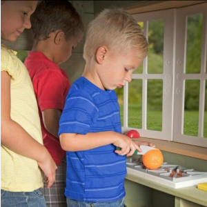 Outdoor Wooden Playhouse Large Garden Kids Cottage Wendy House - Image 2