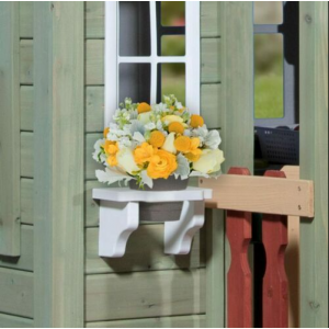 Outdoor Wooden Playhouse Large Garden Kids Cottage Wendy House - Image 3