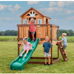 Wooden Garden Playhouse Outdoor Kids Slide Wendy Tree House Children Playcentre
