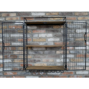 Wall Wine Cabinet Industrial Bottle Glass Holder - Image 4