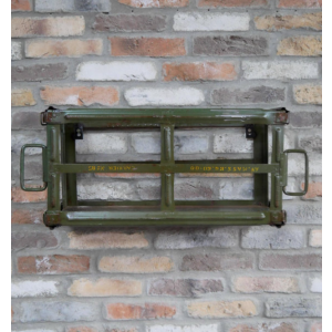 Industrial Wall Shelf Rustic Metal Display Cabinet - Image 3