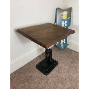 Industrial Side Table Cast Iron End Unit - Image 2