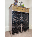 Industrial Storage Cabinet Rustic Metal Cupboard Vintage Display Sideboard Unit