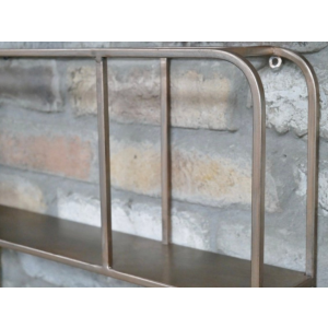 Industrial Wall Mirror Metal Bathroom Shelf - Image 3