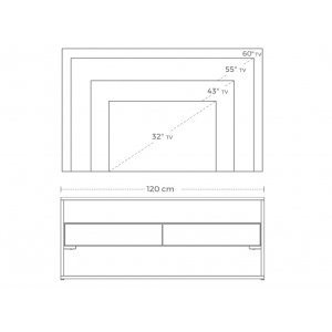 Industrial TV Stand Vintage Media Cabinet Rustic Metal Unit Glass Shelf Drawers - Image 5