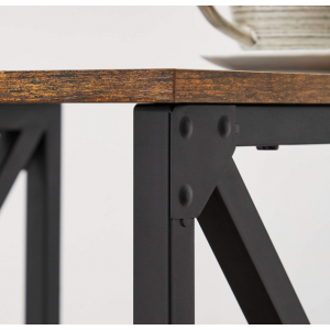 Industrial Side Table Rustic Metal Storage - Image 6