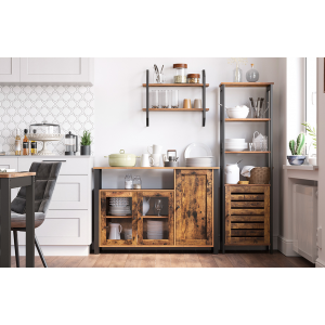 Industrial Storage Sideboard Rustic Metal Cabinet - Image 6