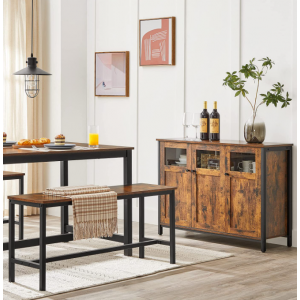 Industrial Kitchen Cupboard Rustic Metal Dresser - Image 4