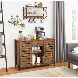 Large Industrial Cabinet Rustic Metal Sideboard - Image 3