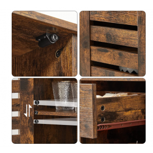 Large Industrial Cabinet Rustic Metal Sideboard - Image 5
