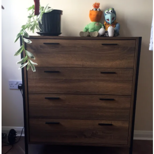 Industrial Chest Drawers Rustic Oak Sideboard - Image 3