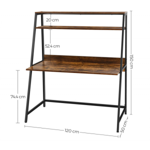 Retro Ladder Desk Industrial Vintage Style Office Computer Table - Image 4