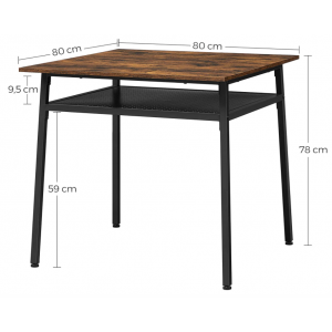 Industrial Dining Table Small Rustic Furniture - Image 5