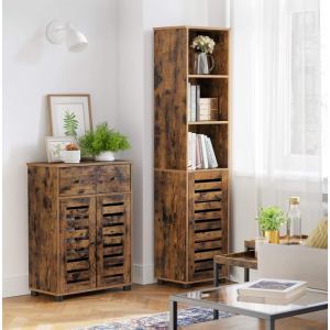 Industrial Side Cabinet Rustic Bathroom Cupboard - Image 2