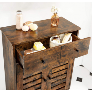 Industrial Side Cabinet Rustic Bathroom Cupboard - Image 3