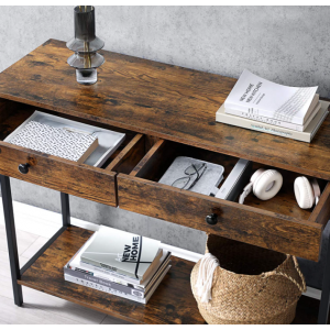Industrial Console Table Rustic Slim Hallway - Image 3