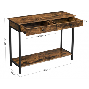 Industrial Console Table Rustic Slim Hallway - Image 6