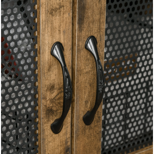 Tall Industrial Bookcase Rustic Metal Display Cabinet Vintage Shelving Unit - Image 3