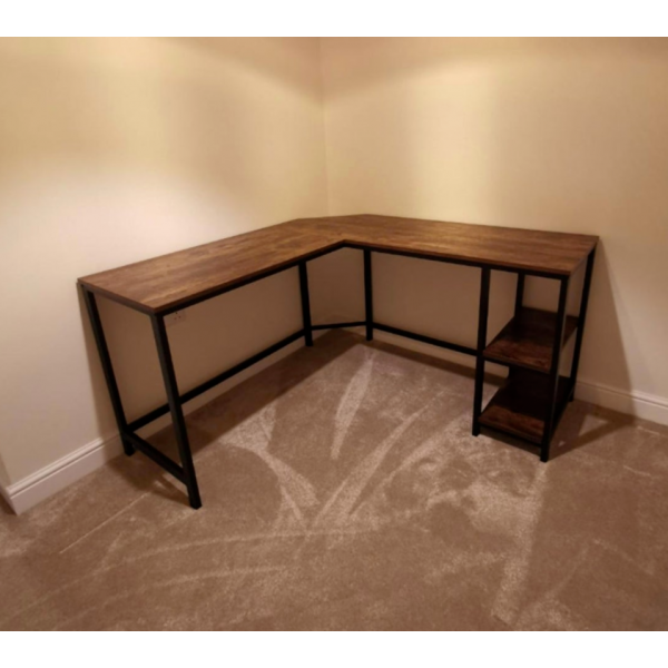Industrial Computer Desk Vintage Retro Workstation Corner Gaming Office ...
