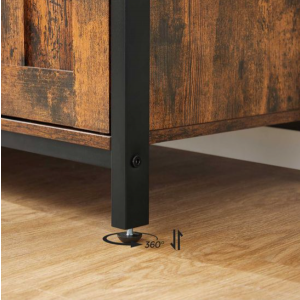 Industrial Storage Sideboard Vintage Wine Cabinet Rustic Metal Console Table - Image 5