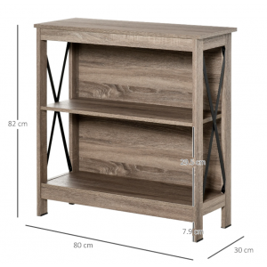 Small Rustic Bookcase Industrial Display Unit - Image 2