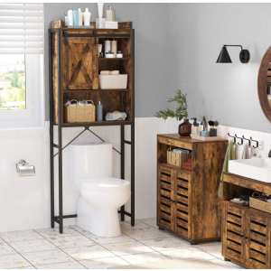 Over Toilet Cabinet Industrial Bathroom Storage - Image 2