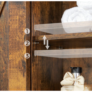Over Toilet Cabinet Industrial Bathroom Storage - Image 5