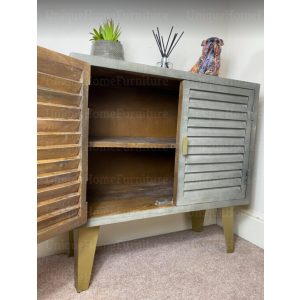 Rustic Side Cabinet Industrial Storage Cupboard - Image 3