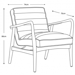 Vintage Leather Armchair Mid Century Style Seat Accent Industrial Sofa Chair - Image 5