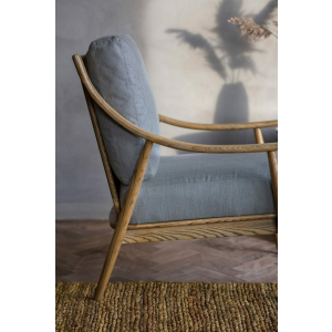 Mid Century Armchair Vintage Danish Fabric Chair - Image 3